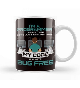 Programmer Coder Debugging Software Computer Science Coding Kupa Bardak Porselen