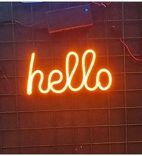 ESLED Hello Neon Yazı - Neon Hello Yazısı Led Neon