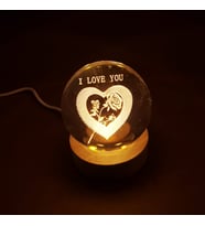 I Love You Işıklı Cam Küre
