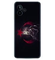 General Mobile GM 24 Pro Kılıf Resimli Desenli Baskılı Silikon Kurt ve Ay Yıldız 1403