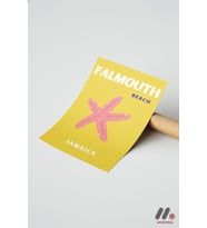 Falmouth Jamaika Posteri, Çerçevesiz Yüksek Kalite Duvar Afişi - Seyahat Severlere