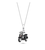 Vespa Motosiklet Gümüş Kolye ARB62
