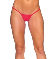 Kırmızı Dantelli Tanga TM1166