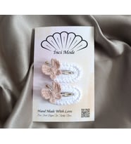 Kelebekli Çıtçıt Toka Ten Beyaz (Çok Renkli)