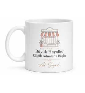 Small Business Owner Küçük İşletme Sahibi Temalı Baskılı Porselen Kupa Bardak Hediye