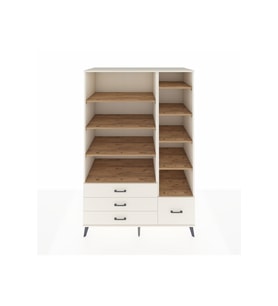 Kronos Dolap 9 Raflı 4 Çekmeceli  132x59x195 Aytaşı-Çam/Aytaşı