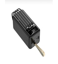 80000mAh 22.5W Hızlı Şarj LCD Gösterge Dahili Lightning Type-C Micro Kablolu 7 Portlu Powerbank