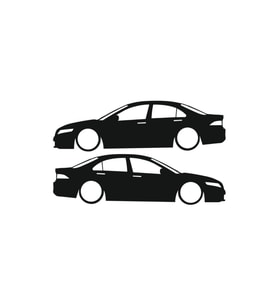 Otomobil Tasarım Oto Sticker Model 12 Beyaz 16*6 Cm