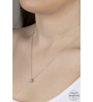 Union Swarovski Zirconia Kadın Pırlanta Montür Gümüş Kolye