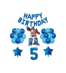Anime Transformers balon doğum günü YAŞ BALON seti