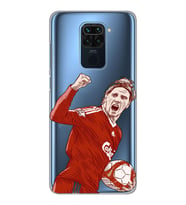 Xiaomi Redmi Note 9 Uyumlu Fernando Torres Desenli Şeffaf Telefon Kılıfı