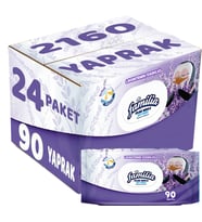 Familia Islak Havlu Mendil Lavantanın Ferahlığı 90 Yaprak Plastik Kapaklı 24 Lü Set 2160 Yaprak
