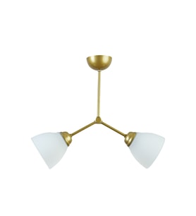 Şık 150 cm Rocco Modern Cam Avize, Beyaz, 2'li Set