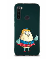 Xiaomi Redmi Note 8 Soft Premier Kapak Bayan Puff Tasarımlı Silikon Kılıf - Yeşil (Şeffaf)