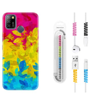 INFINIX Smart 4 5 6 Zero 8 S5 Pro Kılıf Kablo Koruma Spiral Silikon Yapraklar 1634