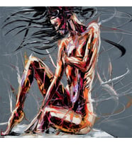 Renkli Duruş Sayılarla Boyama Seti Canvas Kasnaklı 40 x 50 cm
