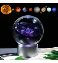 Işıklı Kristal Cam Küre Samanyolu Led Lamba