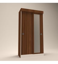 Kenzlife gardırop sürgülü kapaklı kapılı karanfil090 cvz aynalı gardolap dolap (Karışık)