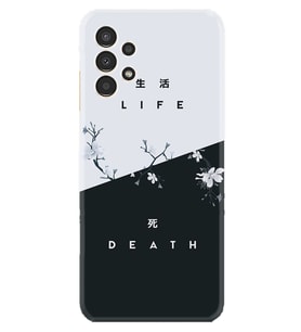 Samsung Galaxy M14 Uyumlu Kılıf Resimli Desenli Baskılı Silikon Life and Death 1339