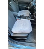 Yumuşak Tüylü Peluş Serme Oto Koltuk Koruyucu Minder Ön 2'li Gri