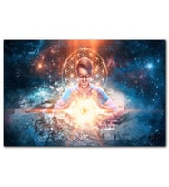 Cakatablo  Evren Enerjisi Meditasyon Uzay Yıldızlar Görseli MDF Tablo