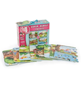 3222 Çi̇ftli̇k Süper Renkli̇ Puzzle 4Lü