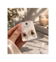 Klasik İnci Detaylı Rose Gold Halka Küpe – Şık & Zarif Tasarım