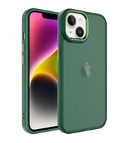Apple iPhone 14 Kılıf Zore May Arka Yüzey Buzlu Kılıf (Koyu Yeşil)