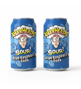 Warheads Sour Blue Raspberry Soda - Ekşi Yaban Mersini ve Ahududu Aromalı Gazlı İçecek 330ml (2 ADET)