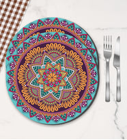 Mandala Tasarımlı İkili Ahşap Supla - Amerikan Servis - 087