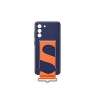Galaxy S21 FE ile Uyumlu Kayışlı Silikon Kılıf Lacivert-EF-GG990TNEGWW