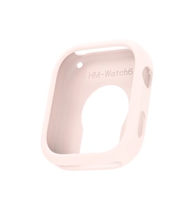 Xiaomi Redmi Watch Uyumlu 6 Yumuşak TPU Silikon Kasa Koruyucu Zore Watch Gard 41 (Pembe)