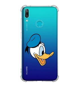 Huawei Y7 2019  Köşe Korumalı Antişok Kapak Donald Duck Tasarımlı Şeffaf  Kılıf