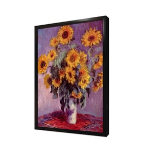Monet Sunflowers Çerçeveli Mdf Tablo