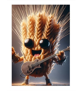 Elektro Gitar Çalan Başak Mdf poster