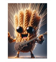 Elektro Gitar Çalan Başak Mdf poster