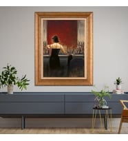 Altın Varaklı Paspartulu Çerçeveli  Tablo nat1657