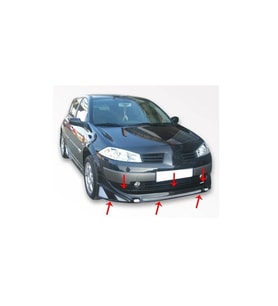 Renault Megane Uyumlu 2 Ön Tampon Altı Telli Fiber 2003-2008
