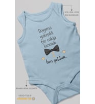 Dayıya Özel Sıfır Kollu Bebek Zıbını %100 Pamuk