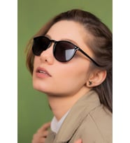 Unisex Black Smoked Polarize Güneş Gözlüğü