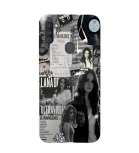 Samsung Galaxy M21 Uyumlu Lana Del Rey Desenli Şeffaf Telefon Kılıfı