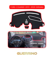FORD Courier 2013-2020 EkranlıTORPİDO KORUMA HALISI KIRMIZI KENAR
