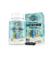 Pepeior Liposomal Bovine Lactoferrin 1000mg - Higher Absorption - for Iron Absorption  Immune Function, 60 Softgels.