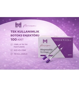 Luerlock Kilitli 1 Ml Tek Kullanımlık Hassas Uçlu Botoks Enjektörü 100 Adet 1 Kutu