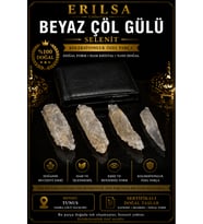 Sertifikalı Beyaz Çöl Gülü Selenit Taşı Kütle - Cüzdanlık Boy Bereket Para Çekim Doğal Taş