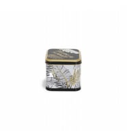 Evle SN_Tropical Summer Desenli Metal Kare Kutu, 9 x 9 x 8 cm, 0.6 lt