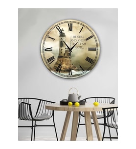 BİLGE LAZER Retro Tasarımlı Duvar Saati 35x35 Cm (Desenli)
