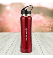 HEDİYESİBİZDEN KİŞİYE ÖZEL İSİM BASKILI PASLANMAZ ÇELİK EMZİKLİ 500 ML TERMOS (Kırmızı)