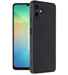 Newface Samsung Galaxy A06 Kılıf Aras Deri Kapak - Siyah