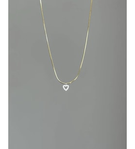 925 Ayar Gümüş Minimal Kalp Kolye (Gold)